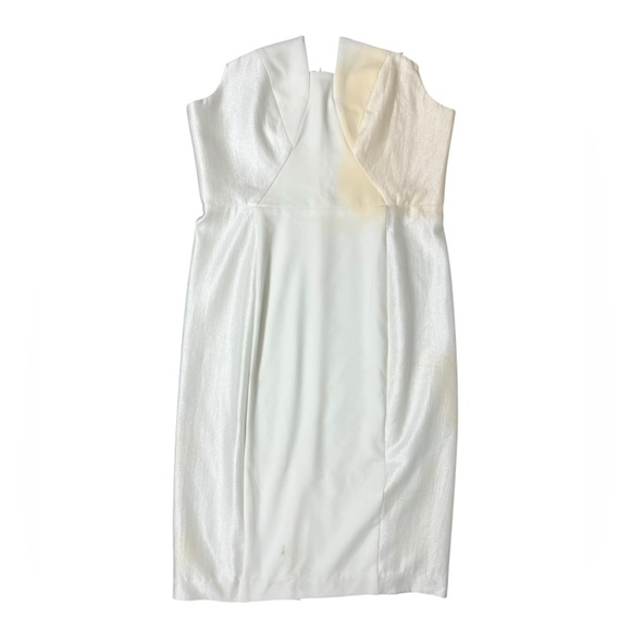 Black Halo Strapless White and Cream Dress - Picture 1 of 16